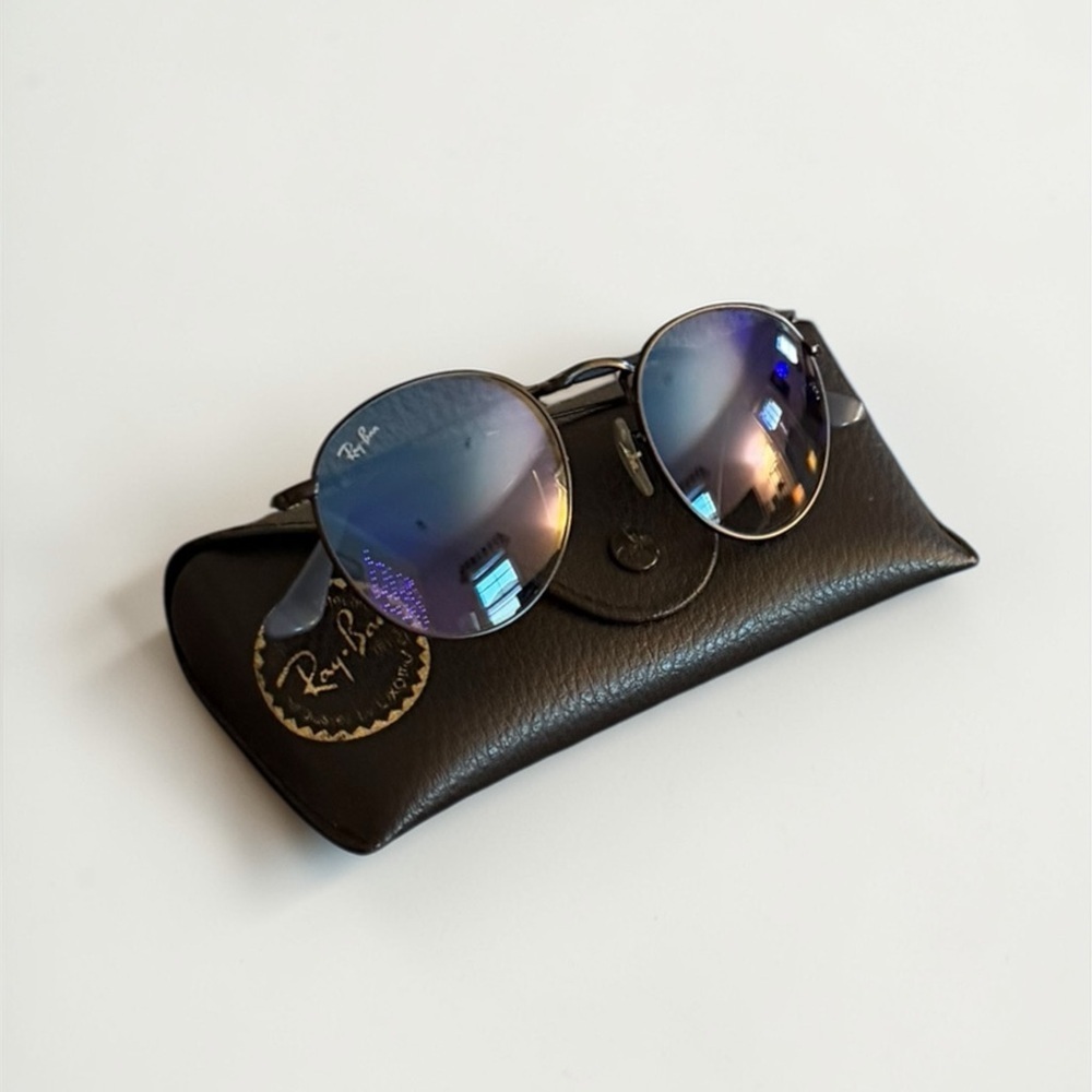 Ray-Ban Polarized RB3447 ROUND METAL Black/Blue/Light blue - Picture 6 of 9